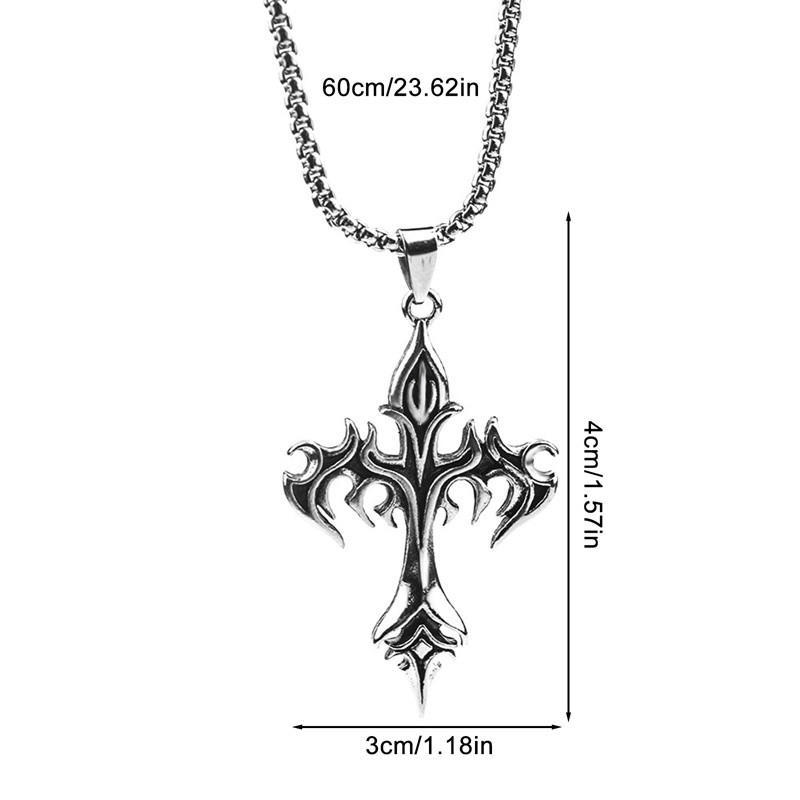 Vòng cổ Bùa May Mắn Mặt Thánh Giá Bằng Thép Cổ Điển Thời Trang Cho Nam Và Nữ