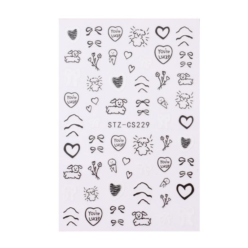 Nhãn Dán Móng Tay Tự Dính Họa Tiết Hoạt Hình graffiti Dễ Thương