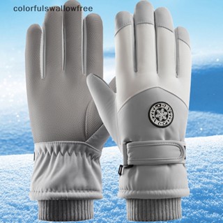 Găng tay trượt tuyết giữ ấm mùa đông nhiều màu sắc có thể chạm màn hình cảm ứng chống gió
