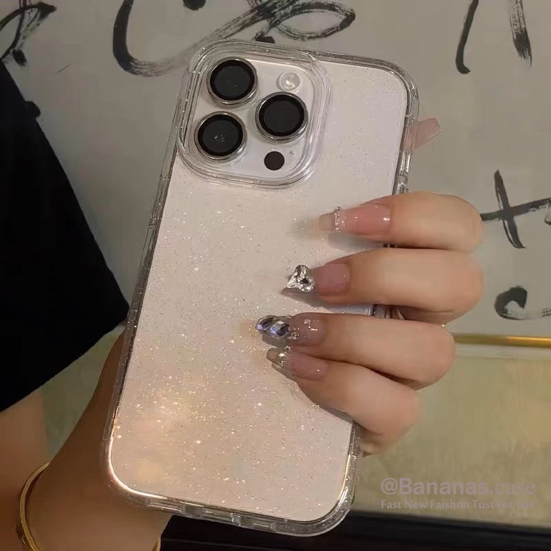 Ốp Điện Thoại Mềm Trong Suốt Phối Kim Tuyến Cho iphone 15 14 13 12 11 pro max x xr xs max 7 8 6 6s plus se2020