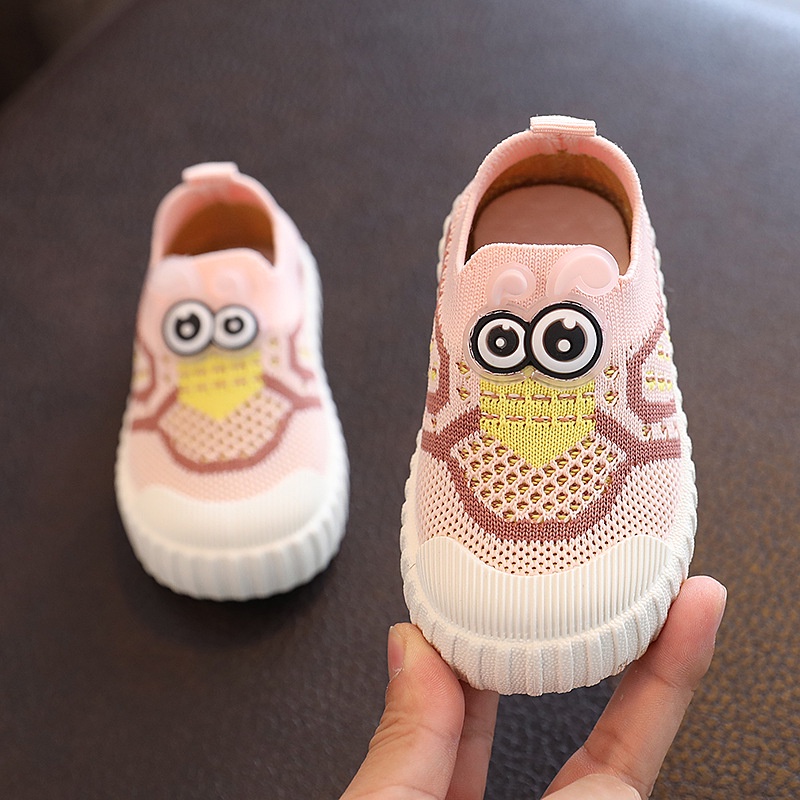 Giày Thể Thao Vải Lưới Thoáng Khí In Hoạt Hình Thời Trang Xuân Thu Cho Bé