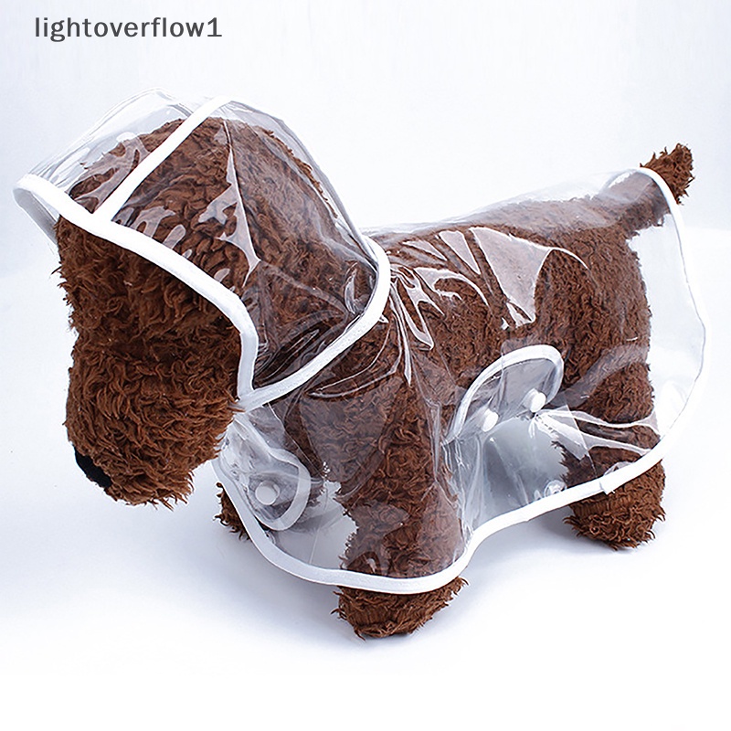 Áo Mưa pvc Mềm Trong Suốt Có Mũ Trùm Chống Nước Mưa Cho Cún Cưng