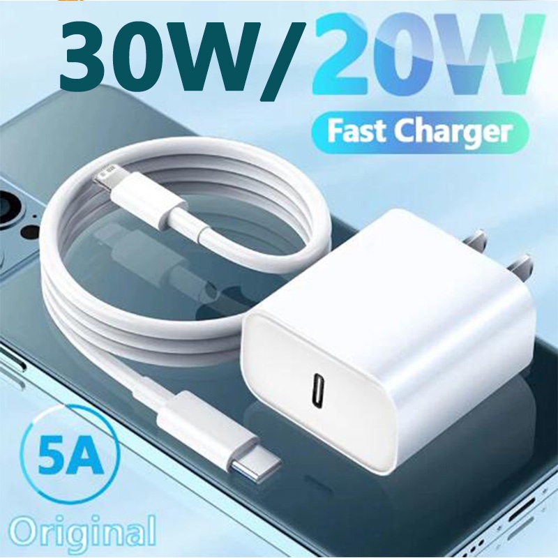 XIAOMI Bộ 5 Cáp Sạc Nhanh 20w pd 30w Cho iphone 14 13 12 11 pro max xs xr x8 + type c