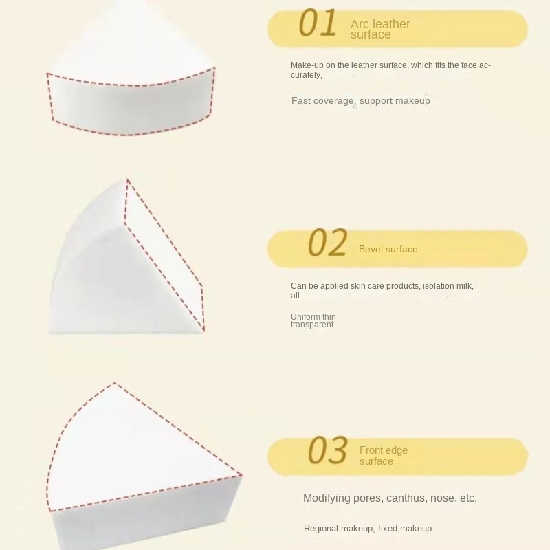 Mút Trang Điểm Hình Tam Giác Có Thể Sử Dụng Ướt Và Khô