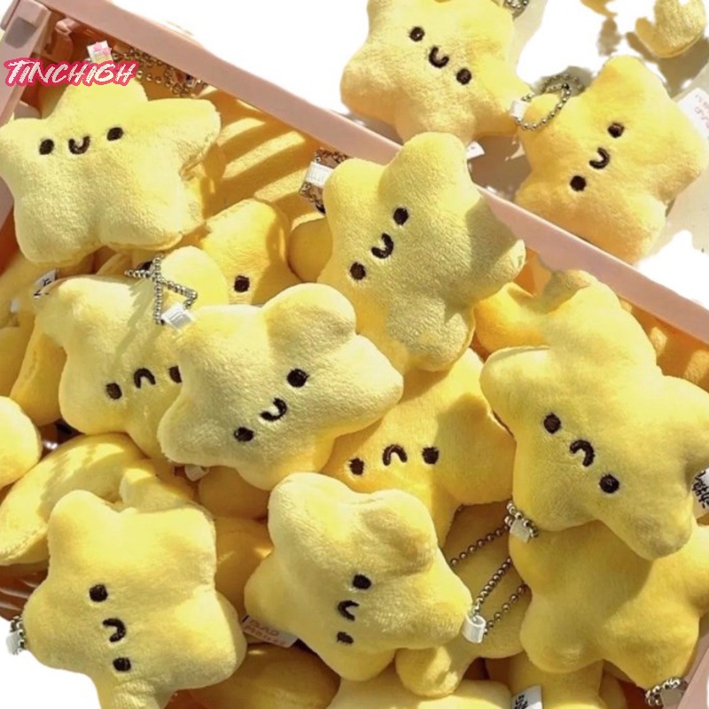 Đồ Chơi Búp Bê Nhồi Bông Mềm Mại Hình Ngôi Sao Có Móc Khóa Dễ Thương Làm Quà Tặng Cho Bạn Gái