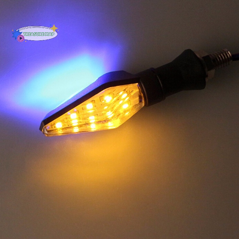 Đèn Xi Nhan 12 Bóng Led Màu Xanh Lam + Hổ Phách Thông Dụng Cho Xe Máy