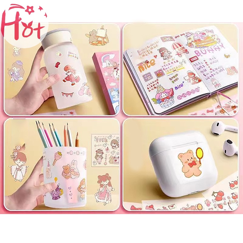 Jr Set 50 Miếng Dán anime pet Chống Nước Không Cắt Tỉa Cho Học Sinh Và Bé Gái vn