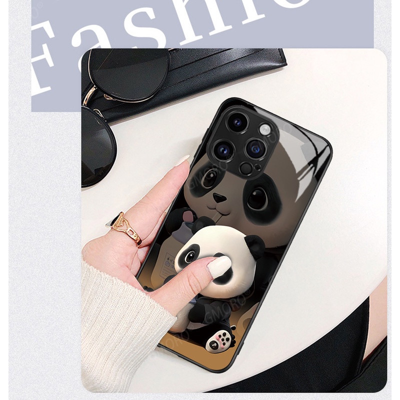 Ốp Lưng Hình Gấu Trúc Phong Cách Trung Hoa Cho iphone 14 pro max apple 13 iphone 12 iphone 11 iphone 15 pro max