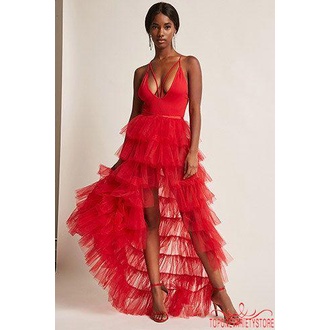 Topone Chân Váy Voan Lưới Xòe Thắt Dây Thời Trang Dành Cho Nữ