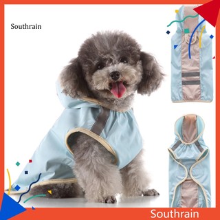 Sou fastener Áo Mưa Có Mũ Trùm Đầu Màu Phản Quang Chống Thấm Nước Thiết Kế Băng Keo Cún Poodle Dành Cho Cún Cưng Ngoài Trời