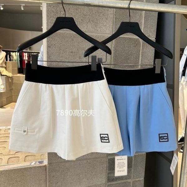 Quần Short Đánh golf Co Giãn Màu Trơn Phong Cách Hàn Quốc Màu Sắc