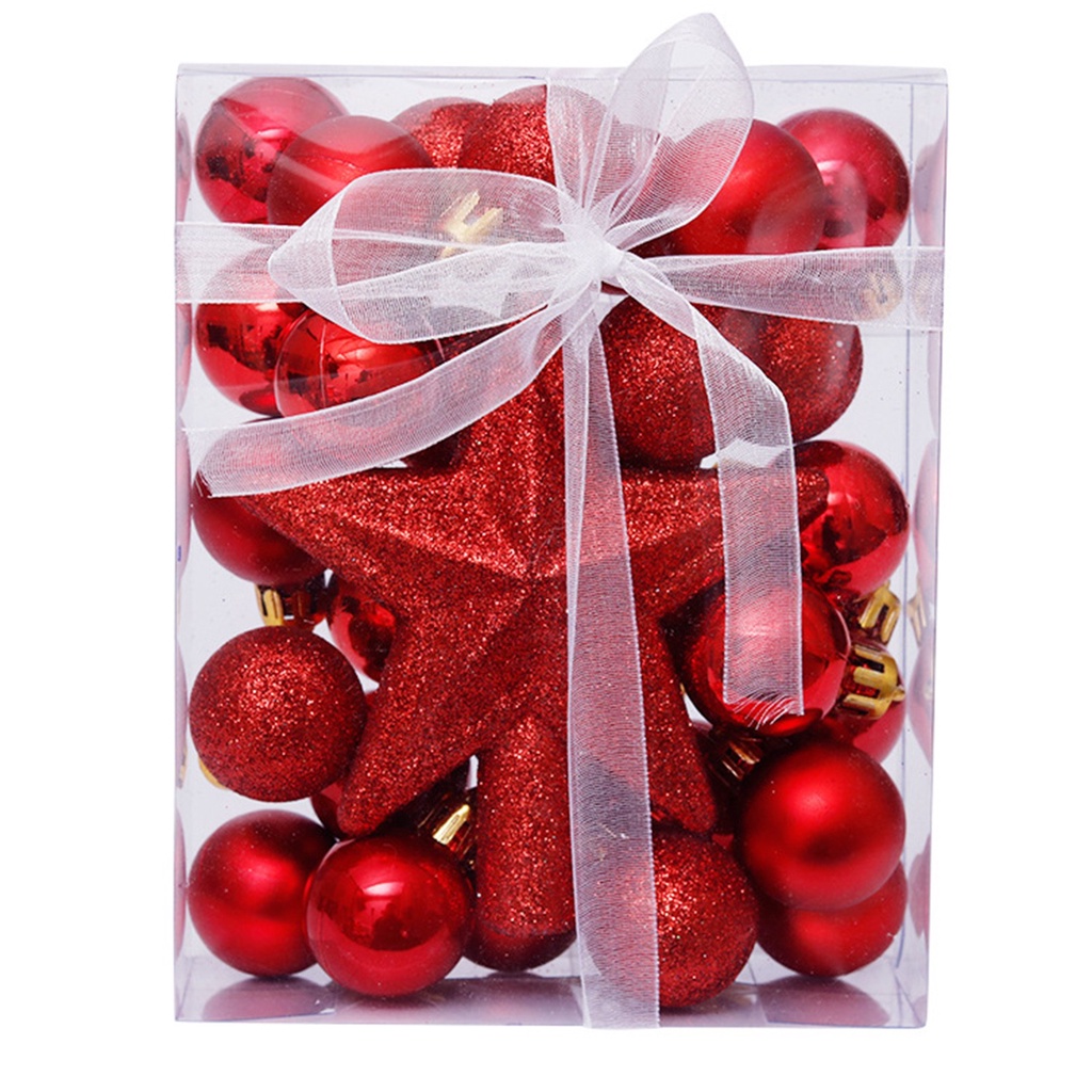 Bộ 30 Quả Châu Trang Trí Cây Thông Noel Kích Thước 3cm