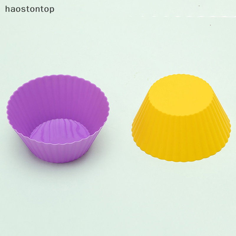 Set 6 Khuôn Silicon Làm Bánh cupcake Hình Tròn Tiện Dụng vn