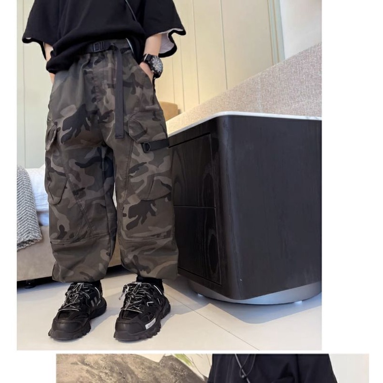 Quần Dài Họa Tiết Rằn Ri Thời Trang Mùa Thu 2023 Cho Bé Trai