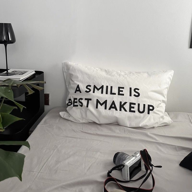 1 Cặp Vỏ Gối cotton 48x74cm Đơn Giản Cho Bé