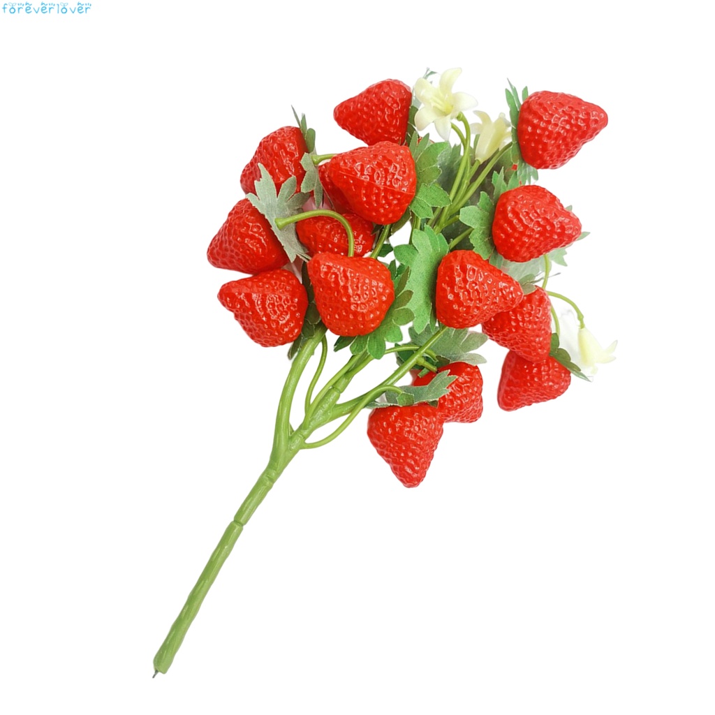 Bó Dâu Tây Giả Trang Trí