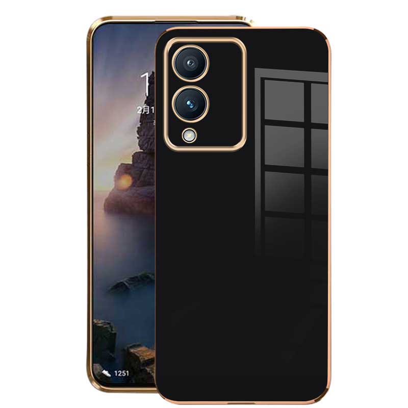 Bao Da Điện Thoại silicon Mạ Cao Su Bóng Bảo Vệ camera Cho vivo y17s y17 y12 y15 y11 y19 6d Ốp