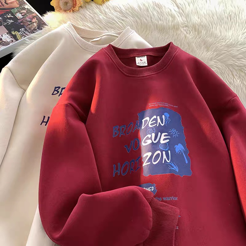 Áo sweater Cổ Tròn In Chữ Thiết Kế Mới Đơn Giản Thời Trang Mùa Thu Đông Dành Cho Nam