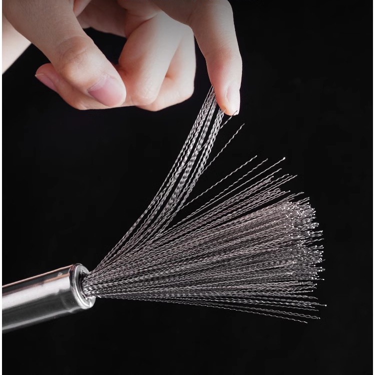 Chổi Cọ Nồi Cọ Chảo Inox 201/304 Bàn Chải Chà Nồi Đánh Bóng Loại Bỏ Rỉ Sét Tiện Dụng Có Cán Cầm Không Rỉ Sét