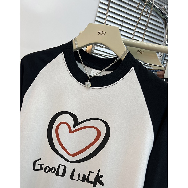 Áo Thun Tay Dài 100% cotton In Họa Tiết Thời Trang Hàn Quốc Cho Nữ