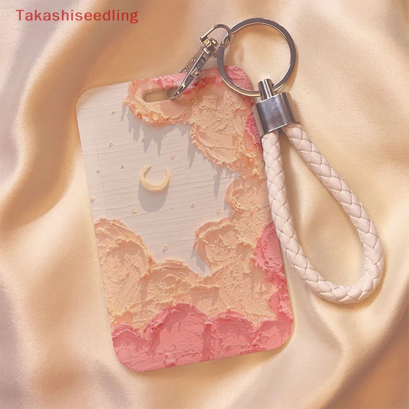 Móc Khóa Thẻ id / Thẻ Ngân Hàng kpop Hoạt Hình Màu Hồng Cho Học Sinh