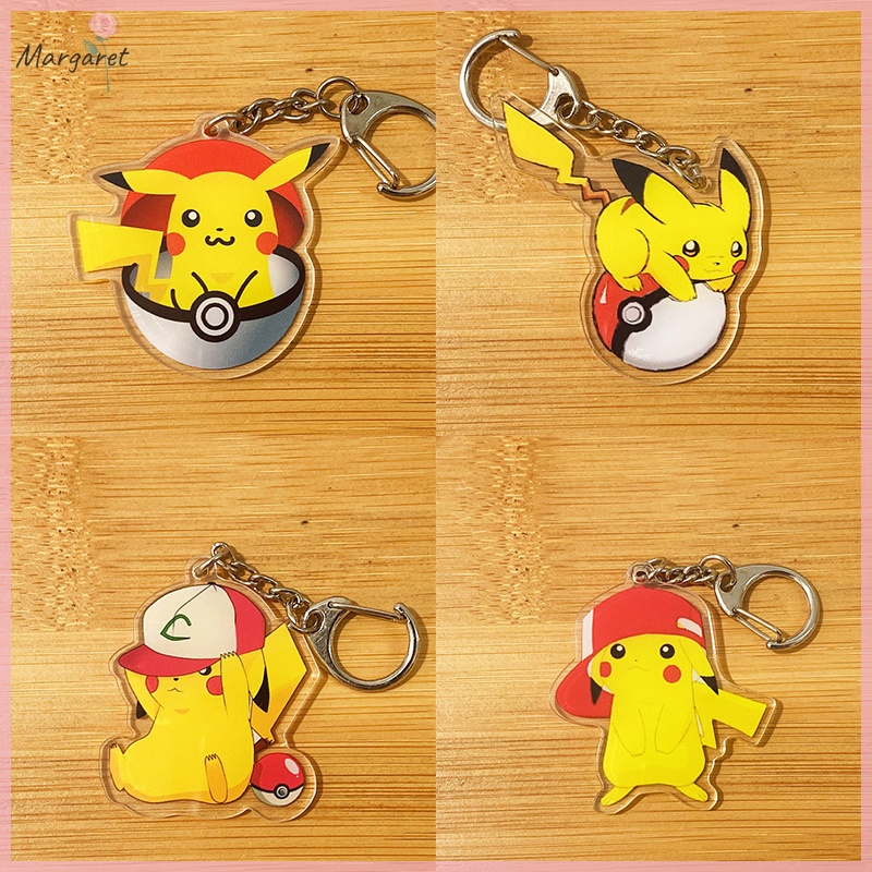Móc Chìa Khóa Bằng acrylic Hình pikachu / Vịt Hoạt Hình pokemon Mới