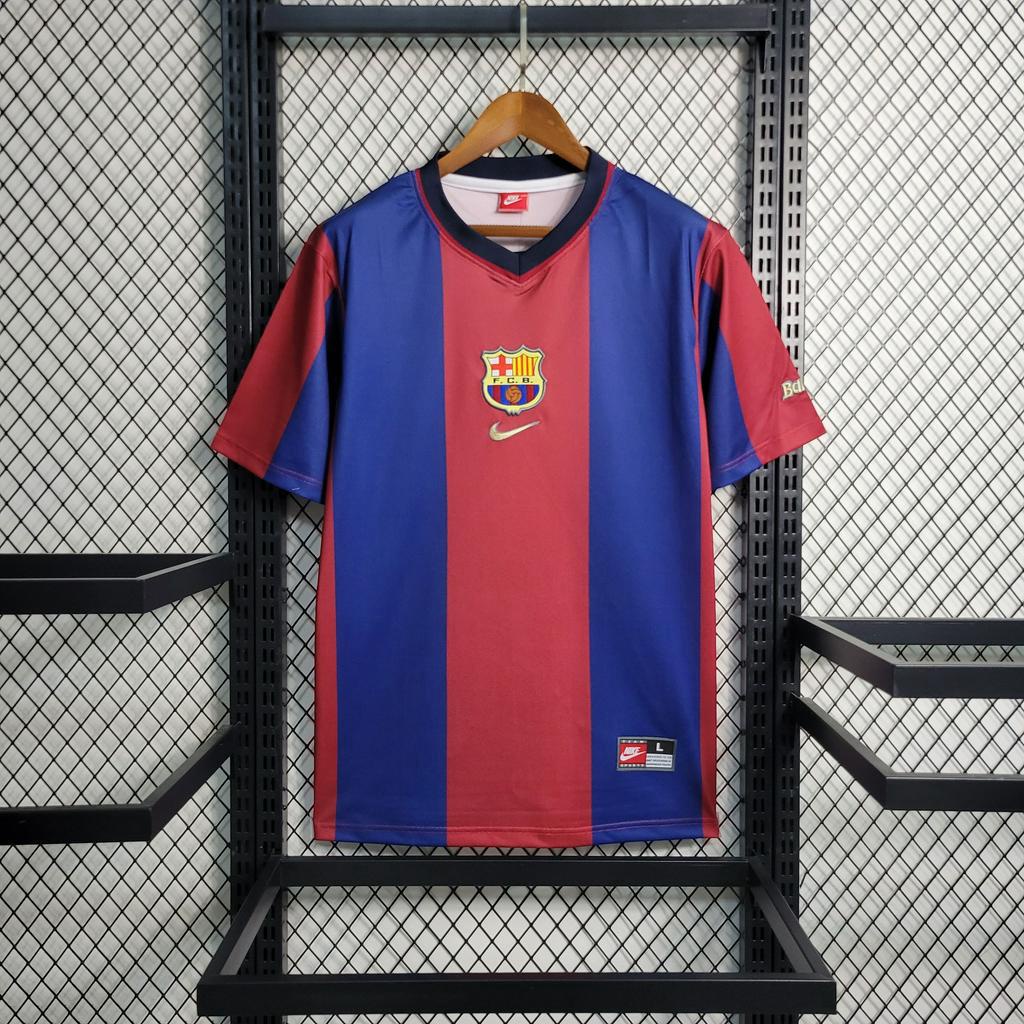Áo Thun Họa Tiết Đội Bóng barcelona Phong Cách retro Cho Nam Size 05-06 08-09