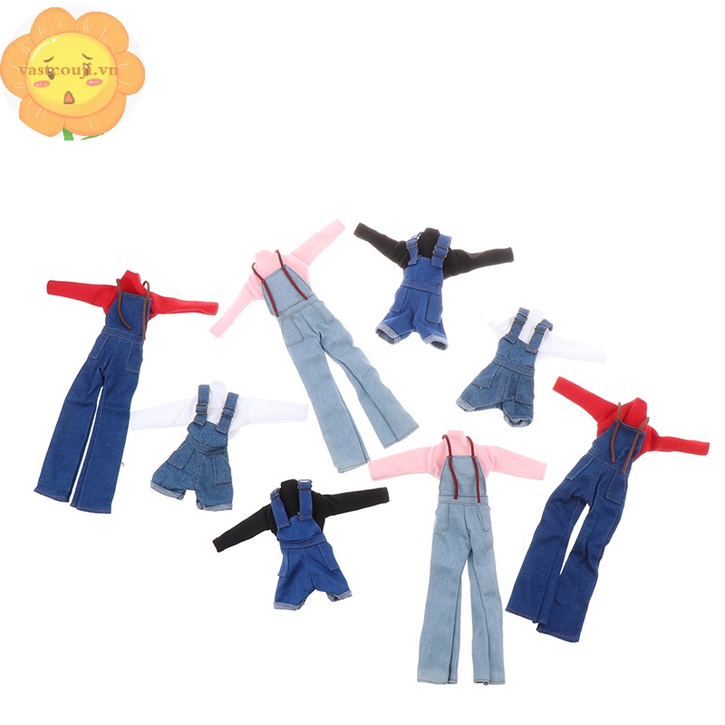 1 Bộ Đồ Chơi Búp Bê vastji 1 Set 1: 6 30cm Gồm Áo Tay Dài + Quần Yếm + Giày + Áo Sơ Mi + Giày Búp Bê vn
