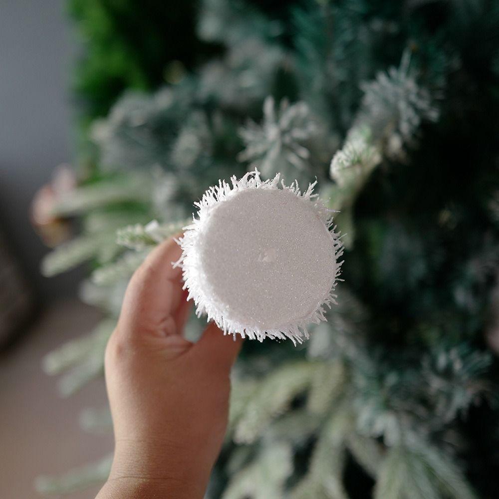 Trái Châu Màu Trắng Bằng Xốp 8cm / 10cm Dùng Trang Trí Cây Thông Giáng Sinh