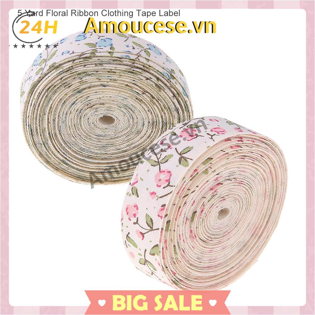Cuộn Dây Ruy Băng In Hoa 5 yard Phụ Kiện May Vá Thủ Công diy