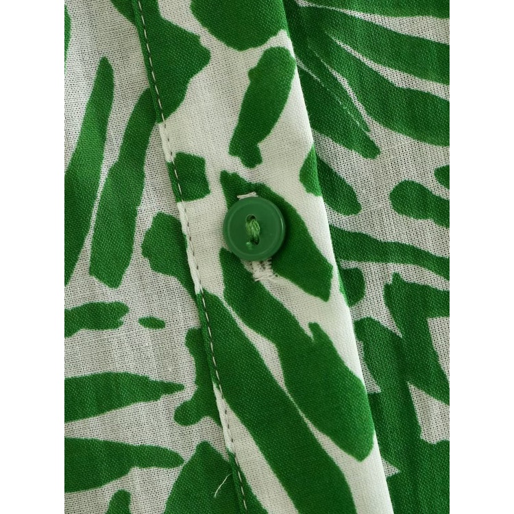 Zara Đầm cotton Dáng Dài In Họa Tiết Phong Cách retro Âu Mỹ Cho Nữ 2548041 500