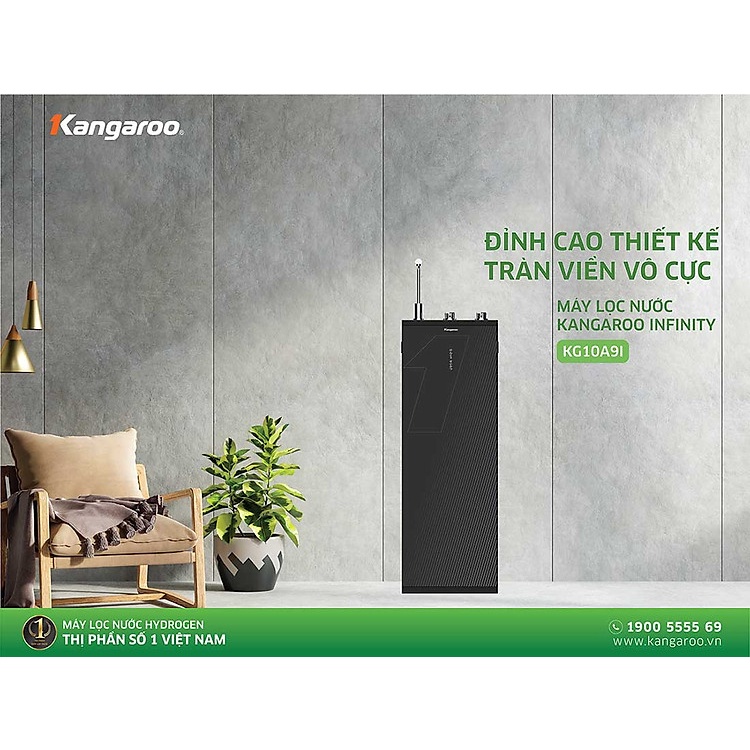 Máy Lọc Nước Nóng Lạnh RO Hydrogen Infinity Kangaroo KG10A9I  - Hàng Chính Hãng