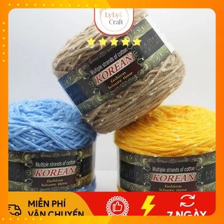 Len milk cotton cuộn 200gr sợi to 4mm , len đan khăn mũ không gây dặm ngứa hay xù lông gồm 23 màu - Lylycraft
