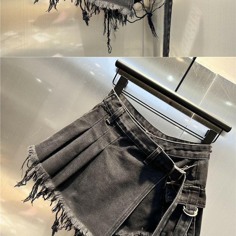 Thời Trang Quần Short denim Chữ a Lưng Cao Phong Cách Mùa Hè 2023