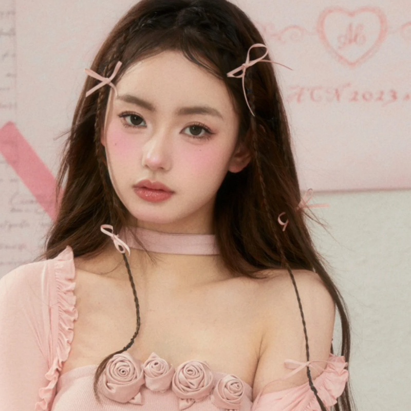 Kẹp Tóc Nơ Ruy Băng Đôi Bằng Tóc Đuôi Ngựa Đôi