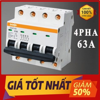 Cầu dao tự động 4 pha 220v - 450v mcb 4p dobo korea siêu nhạy