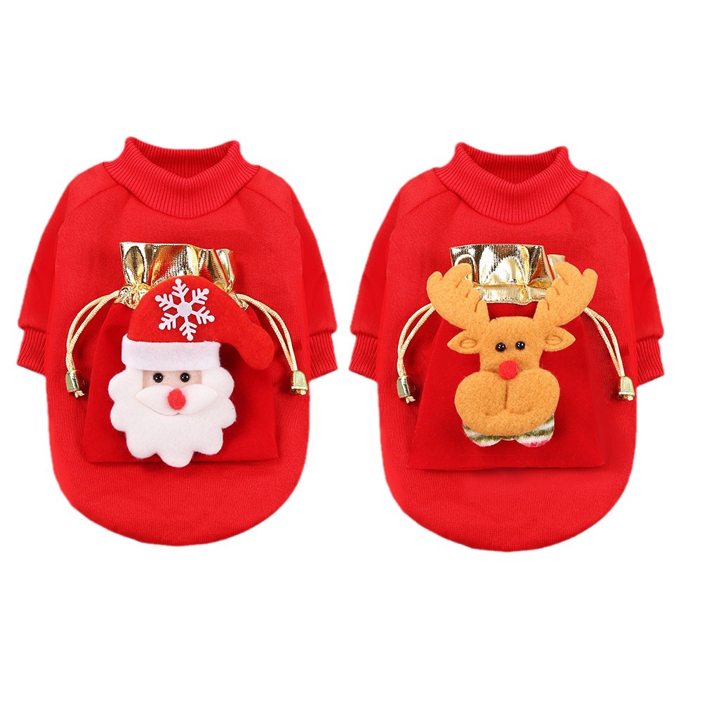 Áo sweater Lông Cừu Giữ Ấm Có Túi May Mắn Cho Thú Cưng Mùa Thu Đông