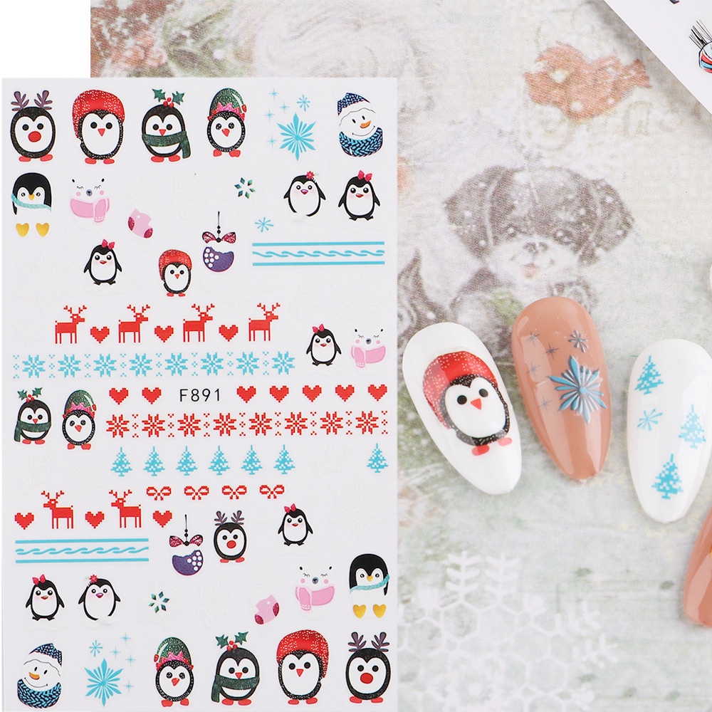Nhãn Dán Trang Trí Móng Tay Chủ Đề Giáng Sinh Mới