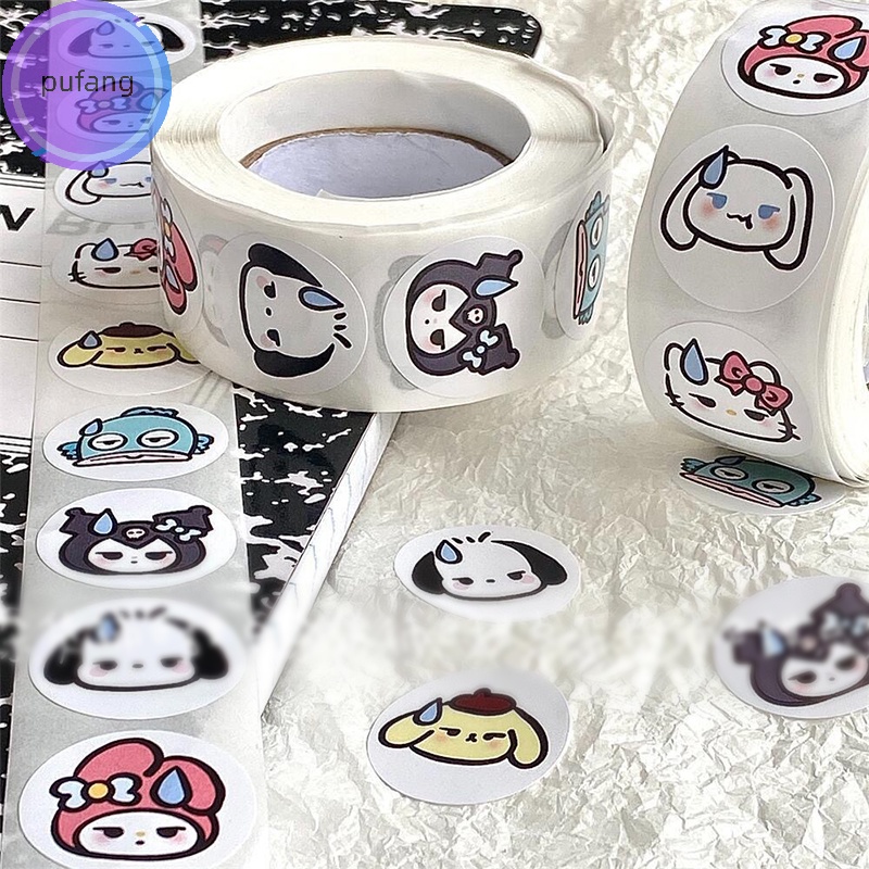 Pufang kawaii Sanrio 'S new round seal Nhãn Dán Trang Trí Sổ Tay Hình Cô Gái / Trái Tim Dễ Thương vn