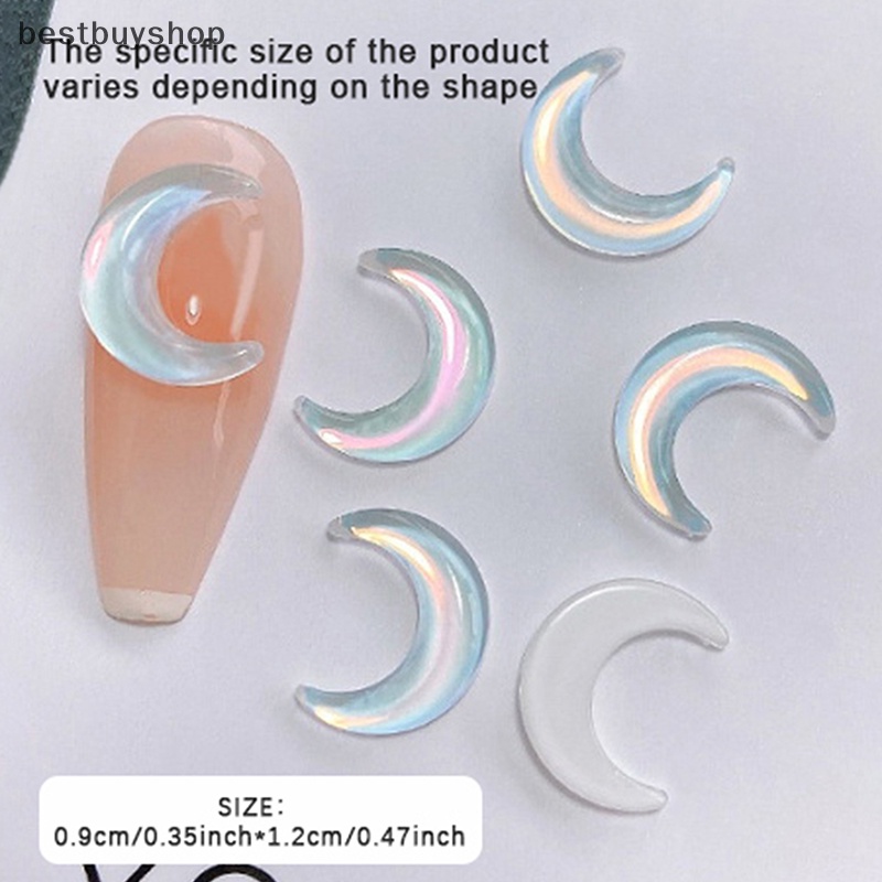 Bộ Hạt Nhựa Hình Ngôi Sao / Mặt Trăng 3d Đính Trang Trí Móng Tay Nghệ Thuật diy Mới