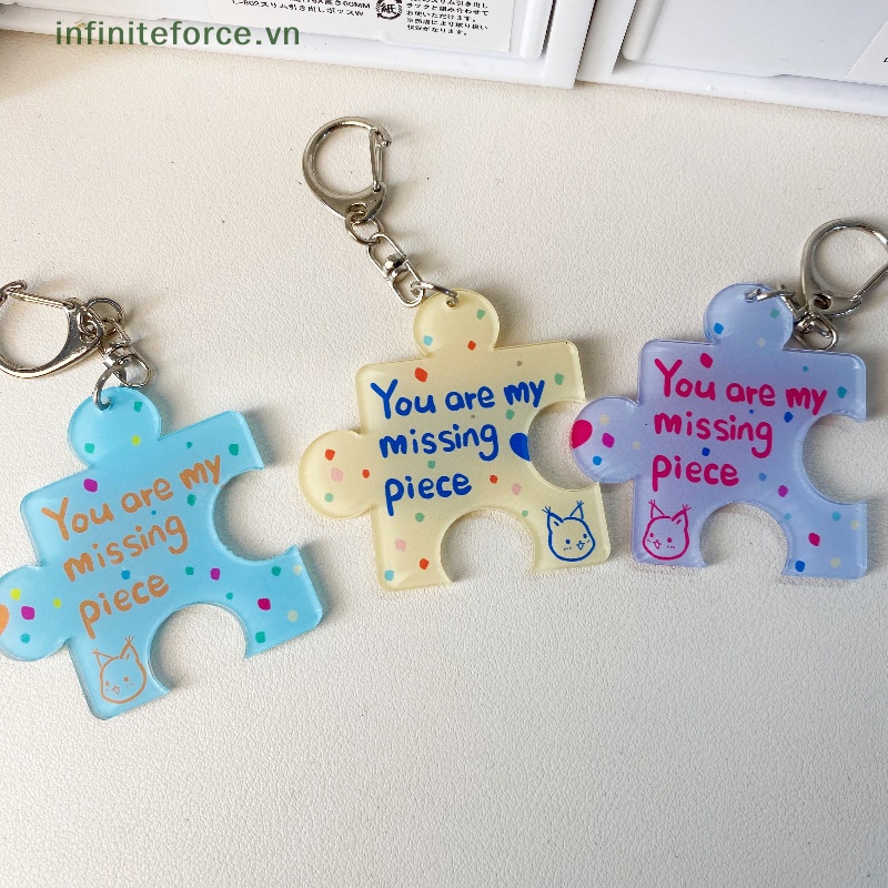 Móc Khóa Hợp Kim Hình Mảnh Ghép Chữ you are my missing piece Sáng Tạo Làm Quà Tặng Trang Sức Cho Cặp Đôi