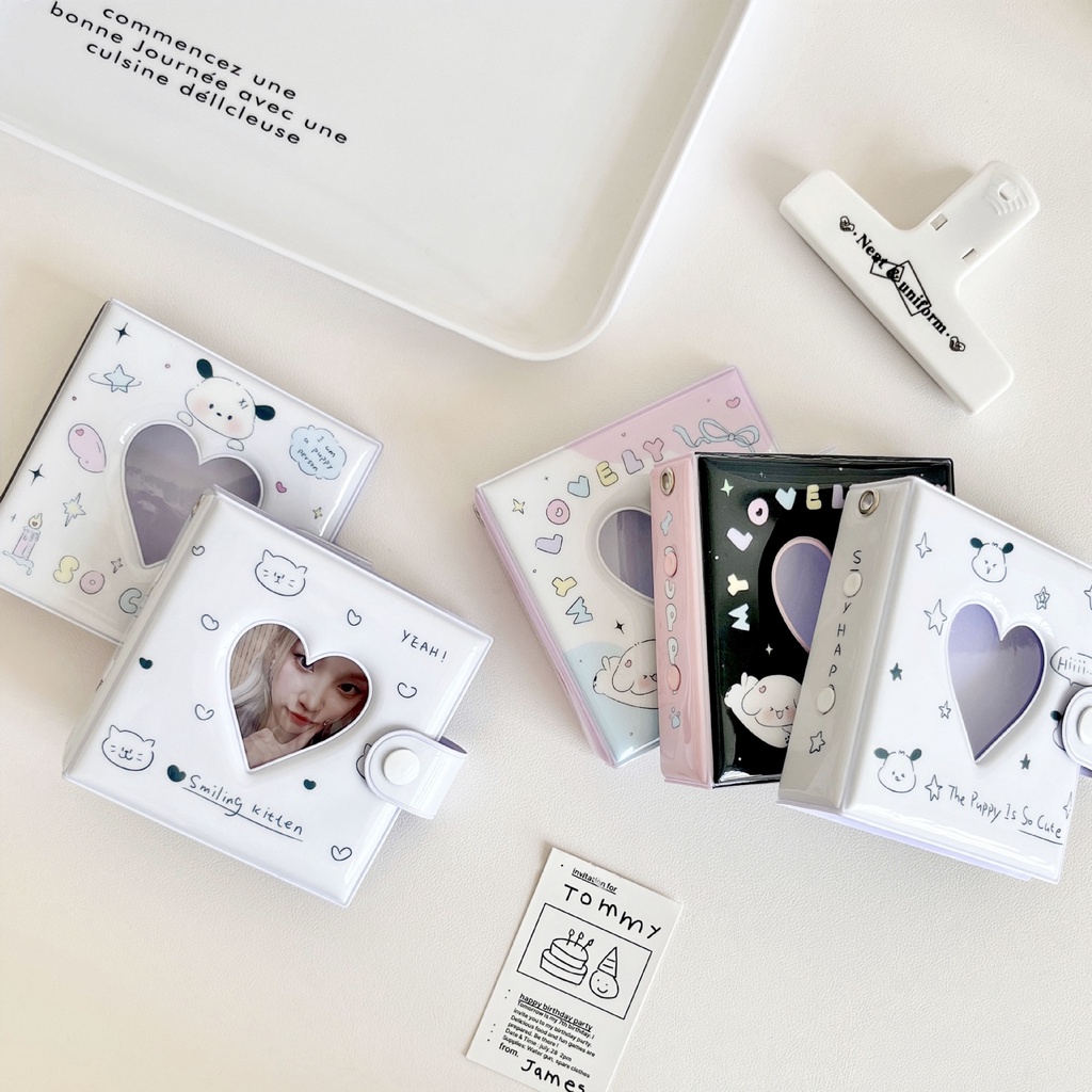 Album Đựng Thẻ idol Ba Lỗ Họa Tiết Chó Mèo Dễ Thương