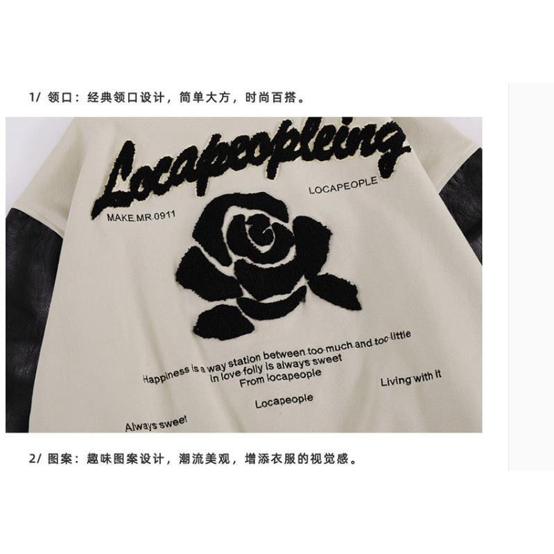 Áo Khoác Bóng Chày Dáng Rộng In Chữ Phong Cách Mỹ Thời Trang Xuân Thu Cho Cặp Đôi xsen