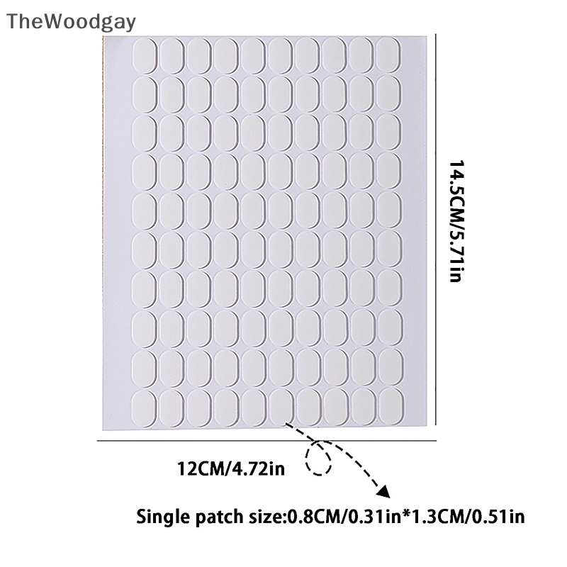 Bộ 100 Băng Keo Hai Mặt Trong Suốt Dùng Trưng Bày Móng Tay Giả