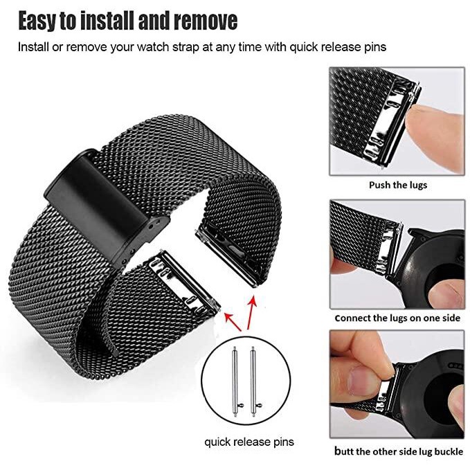 Dây Đeo Kim Loại Khóa Kim Loại Cho Đồng Hồ Thông Minh huawei gt 4 41mm 46mm gt4