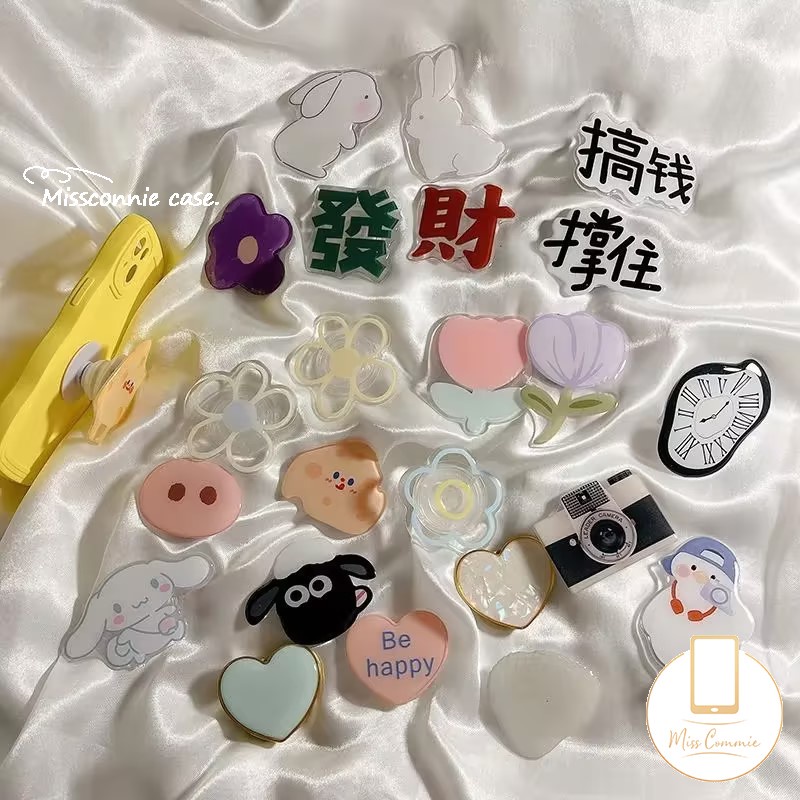 Hoạt Hình Giá Đỡ Điện Thoại Dạng Gập Hình Quái Vật / Thỏ / Chó Mèo / Cá Sấu / Trái Tim Dễ Thương Thông Dụng