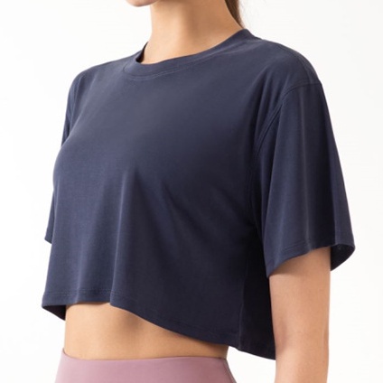 Air active Áo croptop thể thao tay ngắn nhanh khô thời trang Gym Yoga