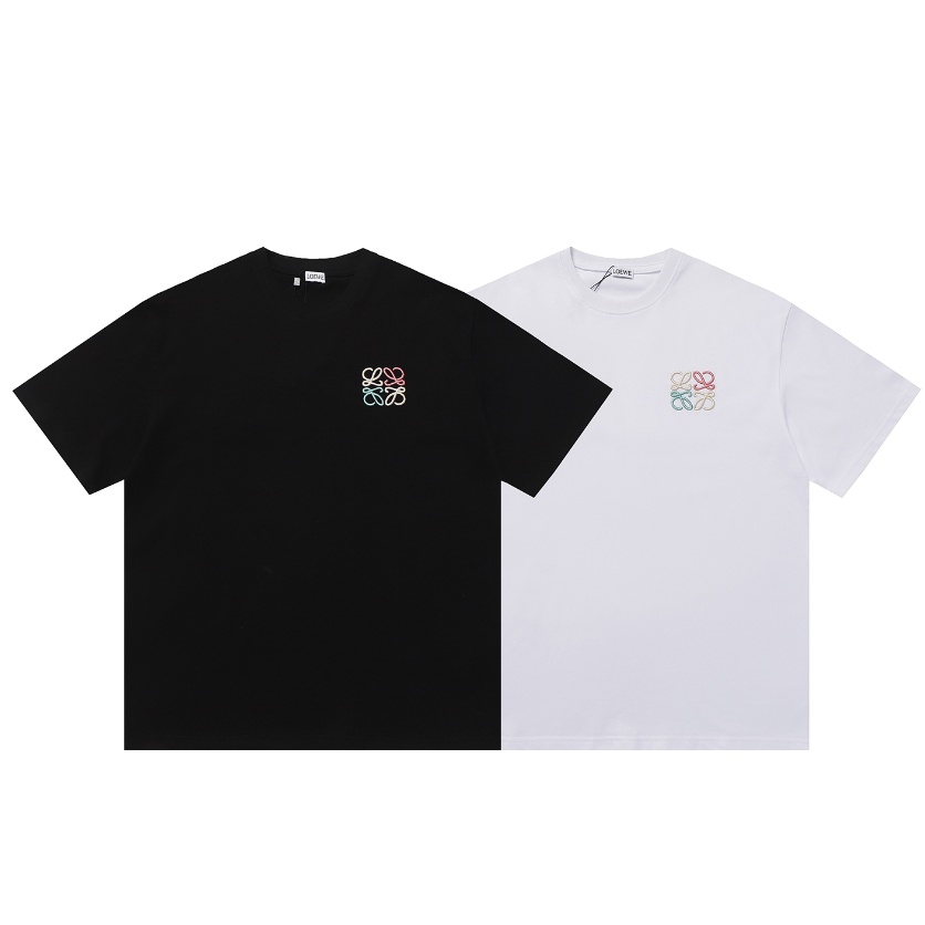 Áo Thun Tay Ngắn Dáng Rộng Ba Màu Thêu Nhãn Nhỏ Phong Cách Cổ Điển Thời Trang Mùa Hè Mới Dành Cho Nam Nữ @