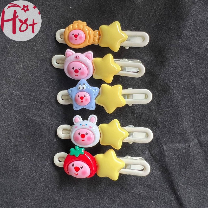 Jr 1 Kẹp Tóc Hình Ngôi Sao / Trái Dâu / Trái Dâu Ngọt Ngào Dễ Thương vn