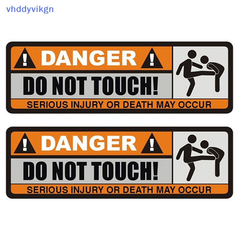 Miếng Dán Cảnh Báo In Chữ vhdd do not touch Bằng pvc Chống Thấm Nước Trang Trí Xe Hơi vn